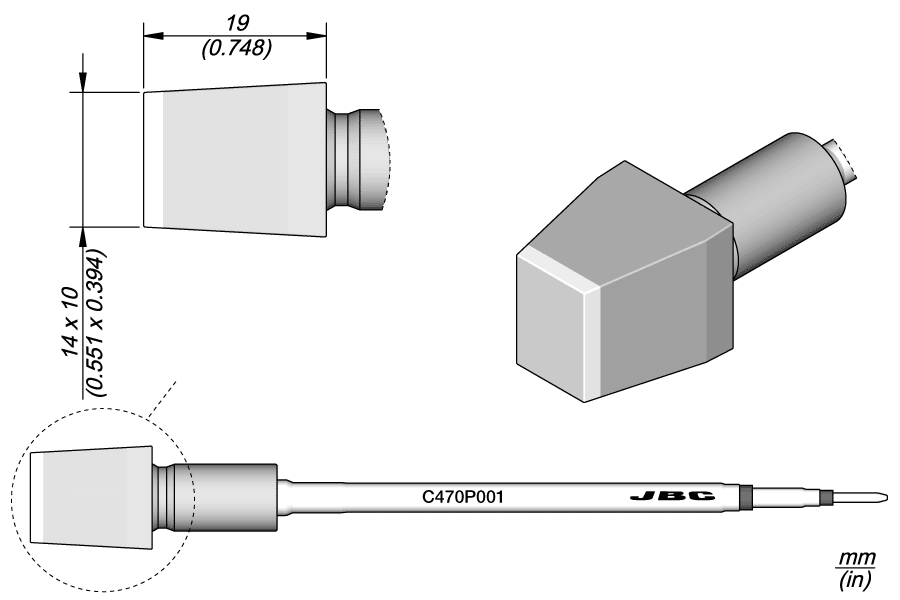 C470P001 - Chisel Cartridge 14 x 10